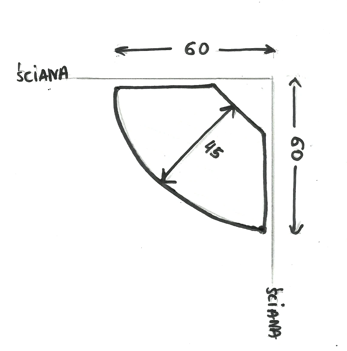 Klasyczna Drewniana Witryna Narożna