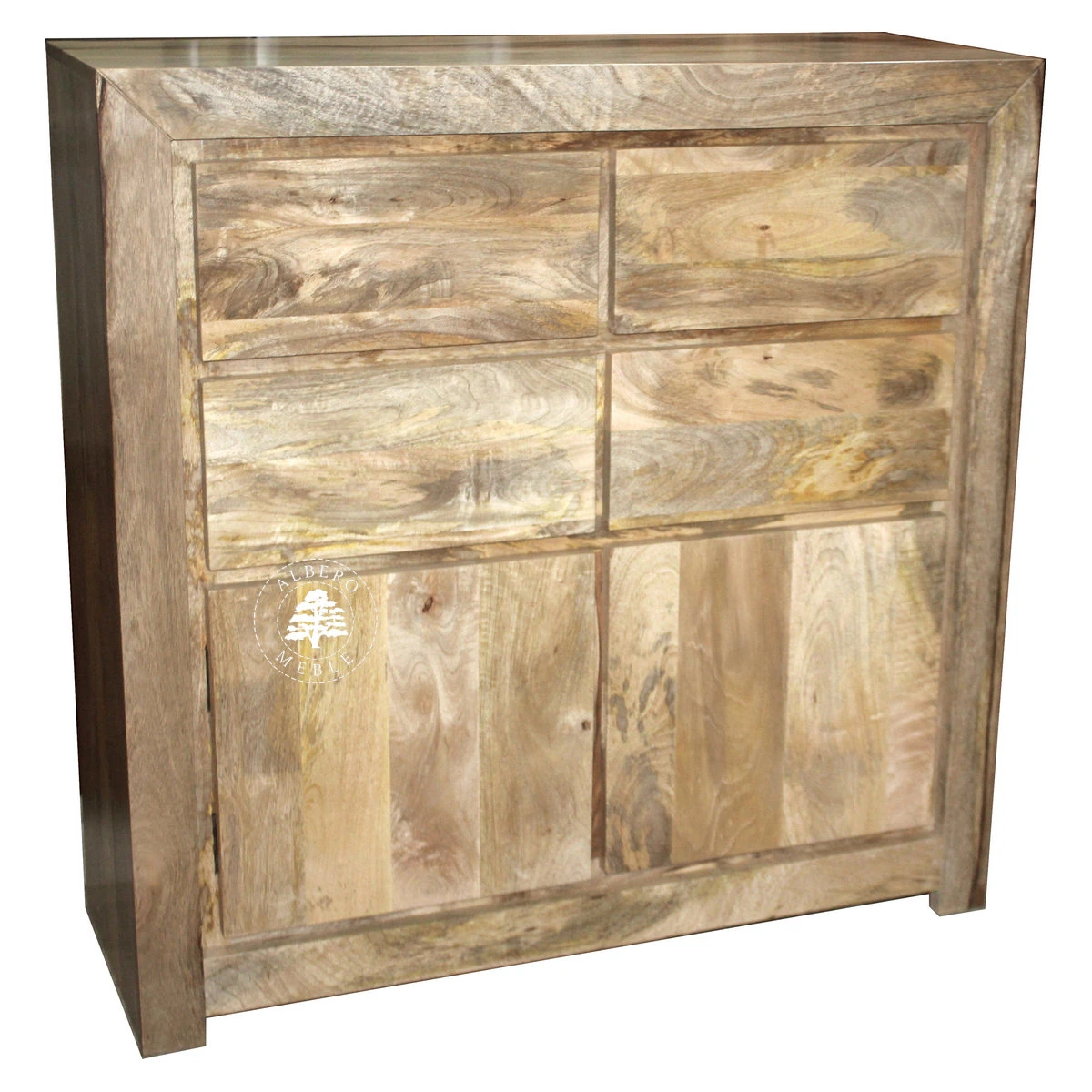 Wysoka komoda z drewna mango