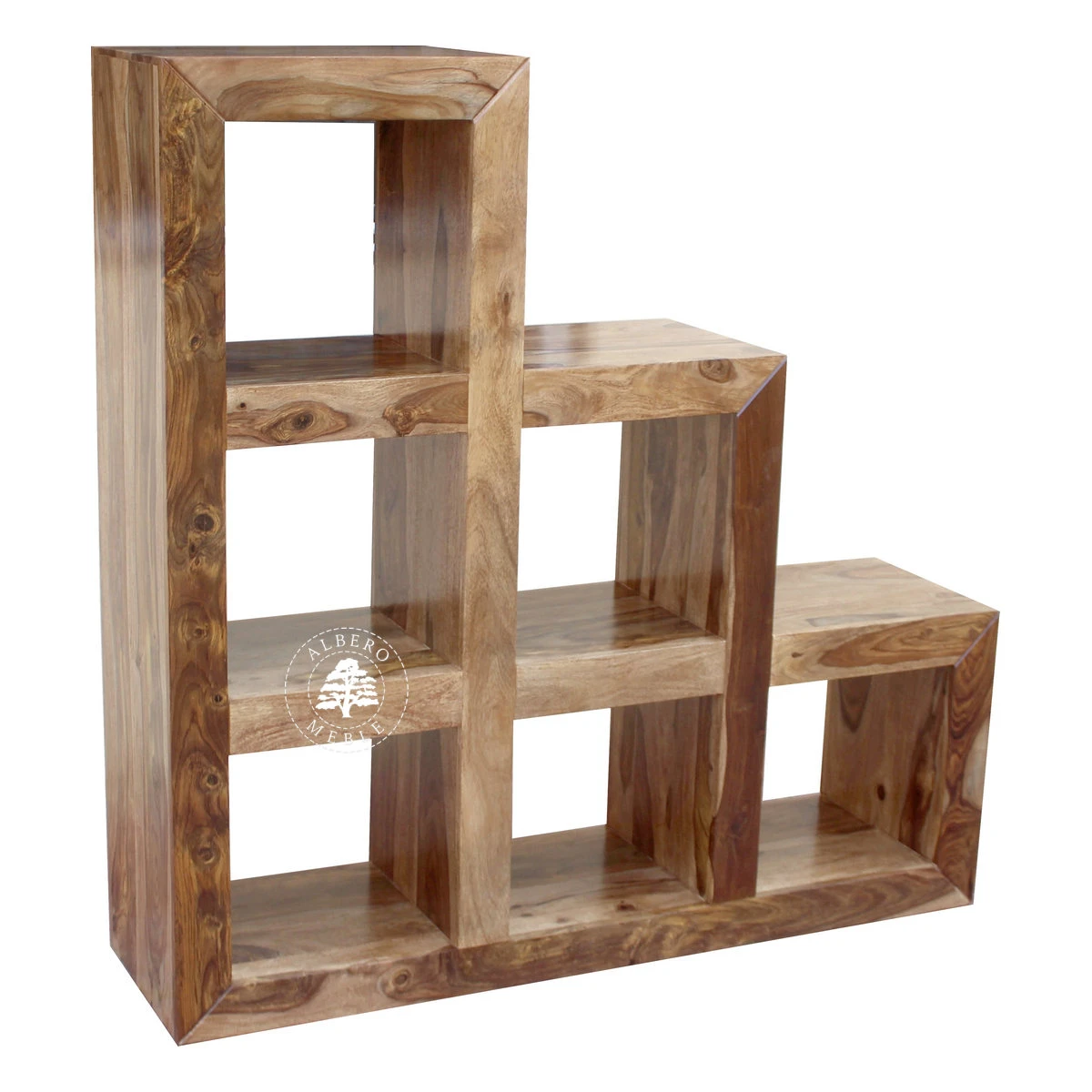 Regał schodkowy drewniany Modern Cube