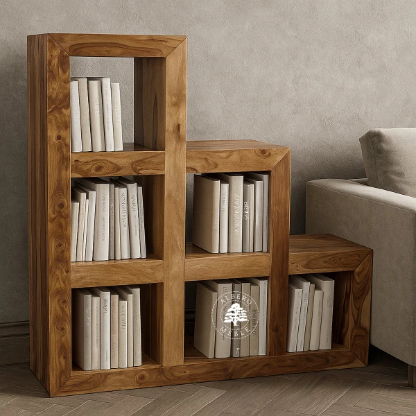 Regał schodkowy drewniany Modern Cube