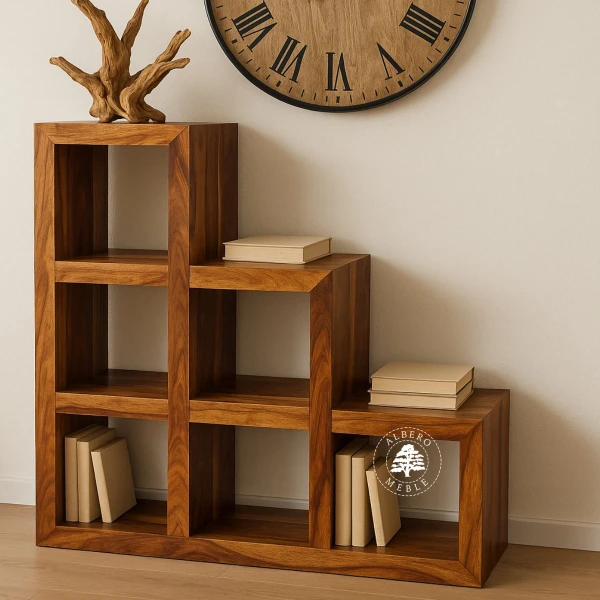Regał schodkowy drewniany Modern Cube