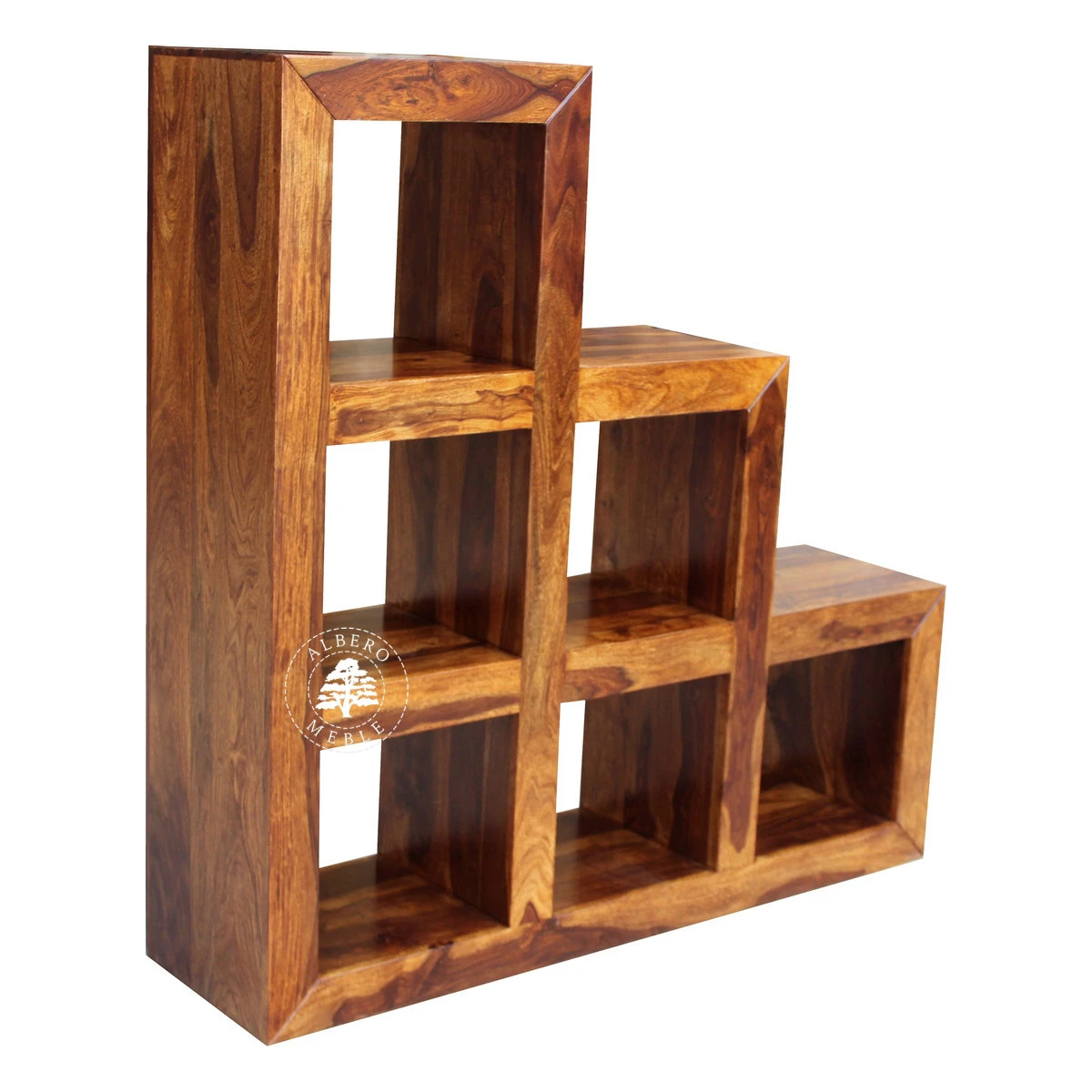 Regał schodkowy drewniany Modern Cube