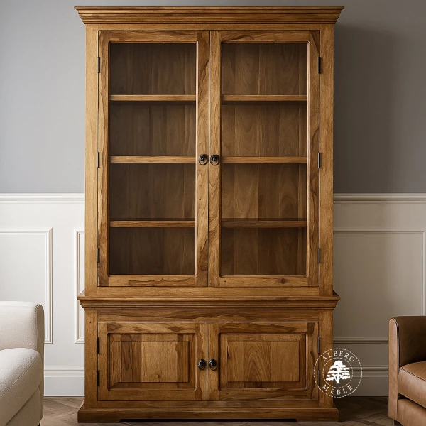 Kredens Drewniany w Klasycznym Stylu do Salonu