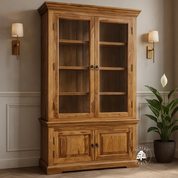 Kredens Drewniany w Klasycznym Stylu do Salonu