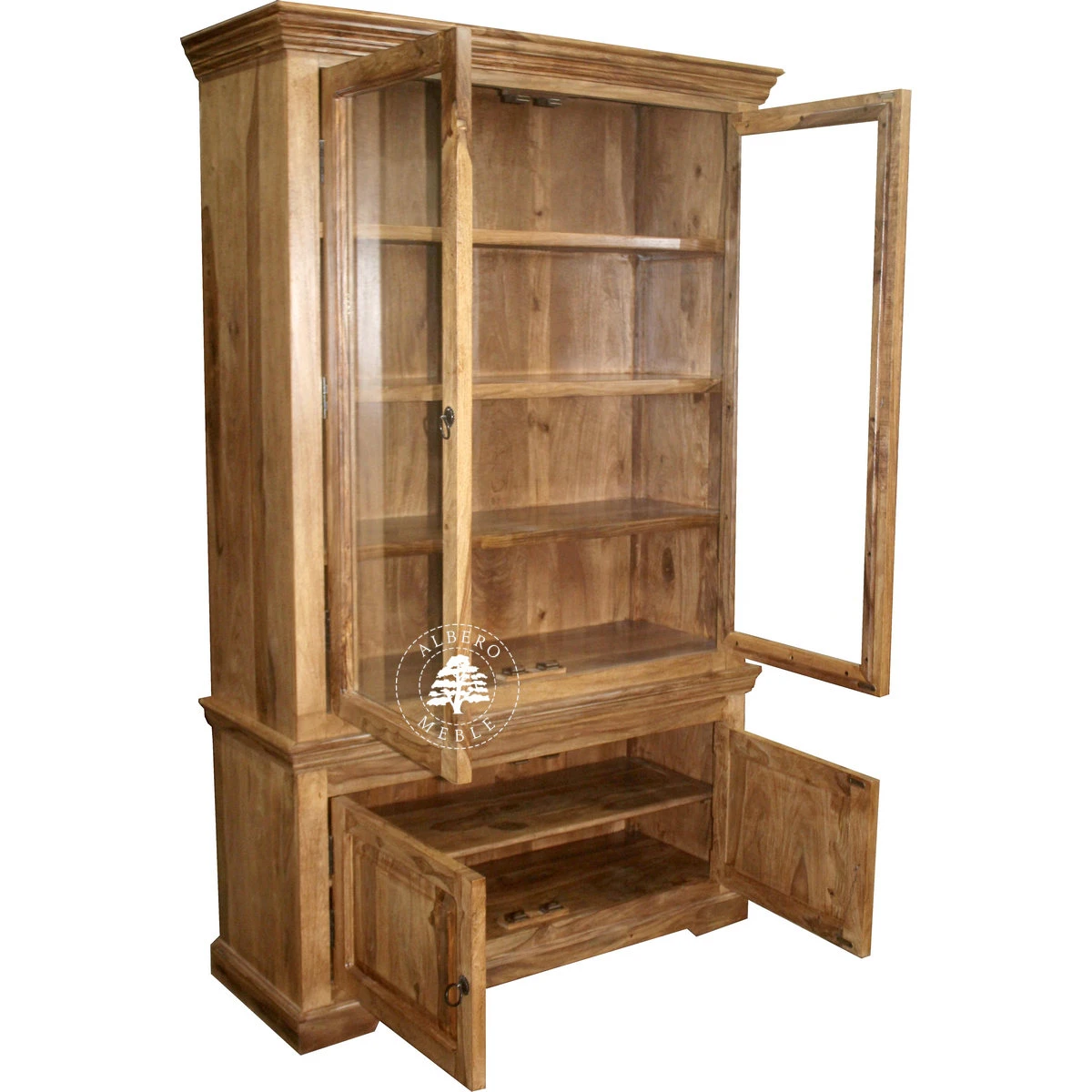 Kredens Drewniany w Klasycznym Stylu do Salonu