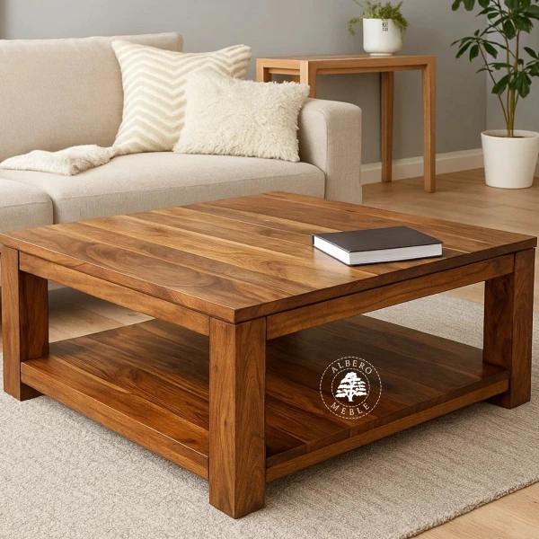 Duża drewniana ława kawowa Goa