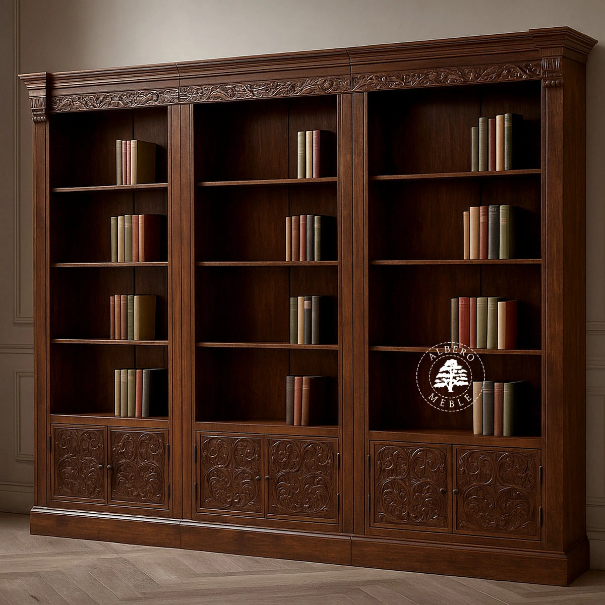 Drewniana Biblioteka ORISSA, Ręcznie Rzeźbiona