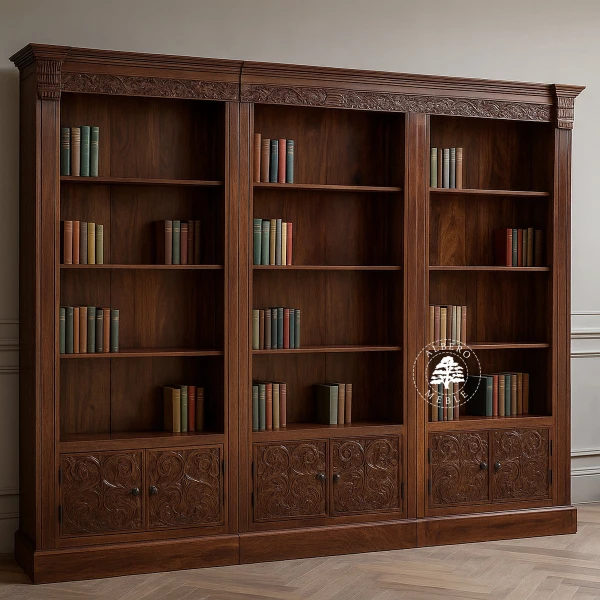 Drewniana Biblioteka ORISSA, Ręcznie Rzeźbiona