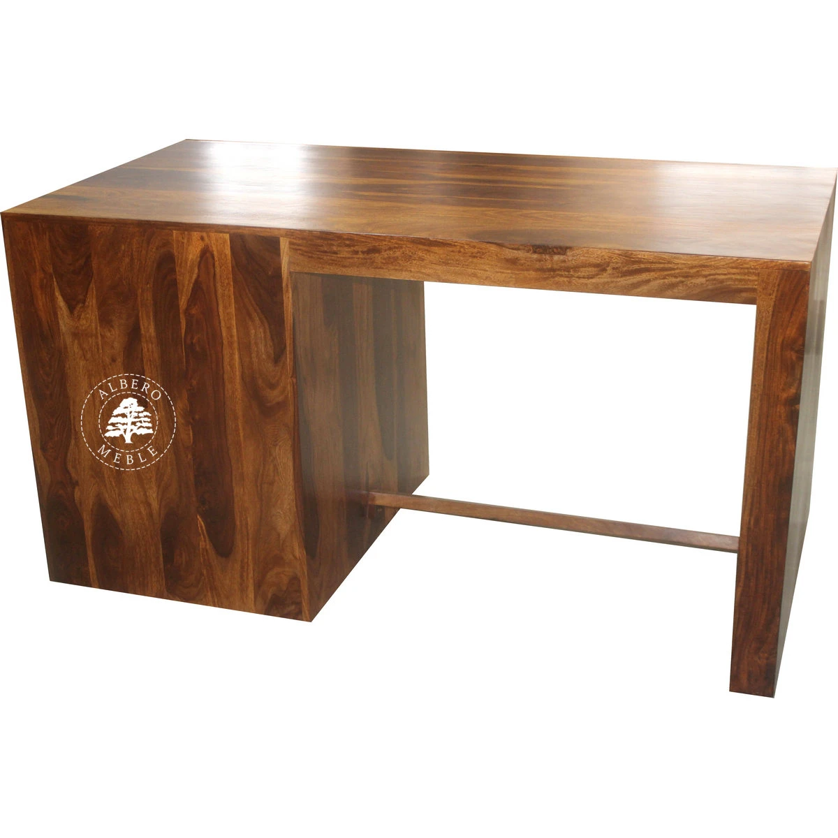 Nowoczesne biurko z drewna litego palisander do gabinetu