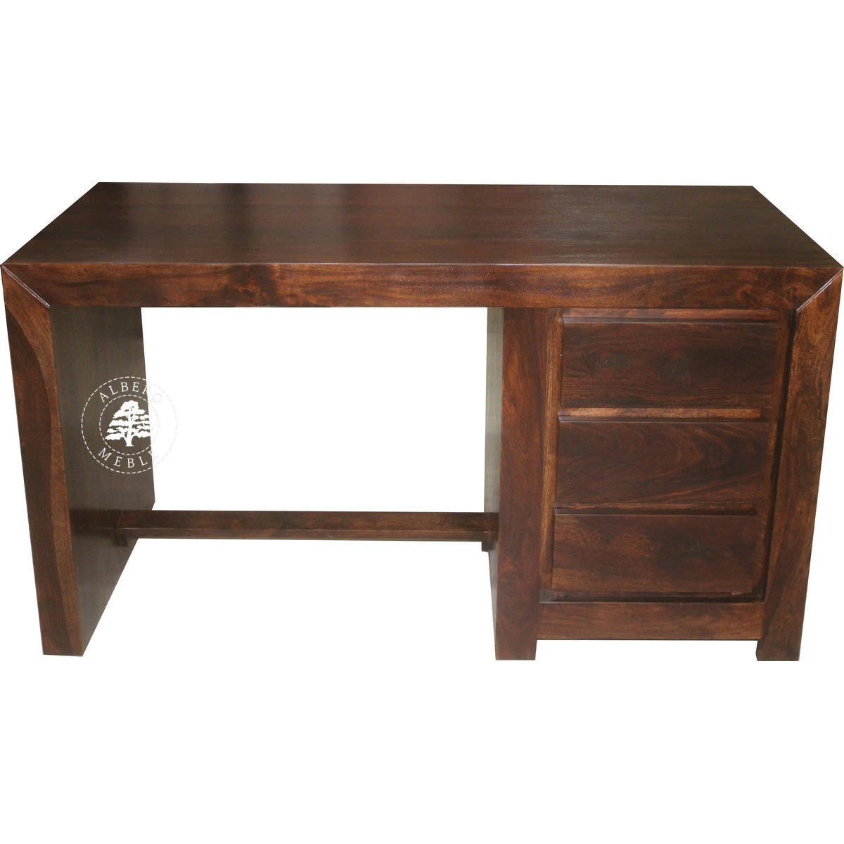 Nowoczesne biurko z drewna litego palisander do gabinetu