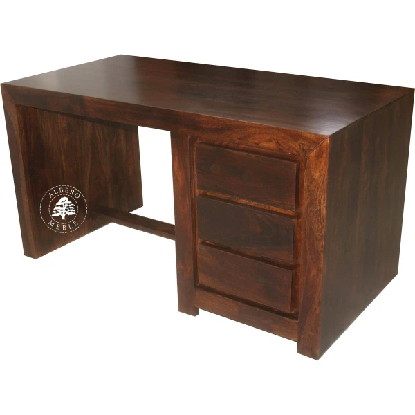 Nowoczesne biurko z drewna litego palisander do gabinetu