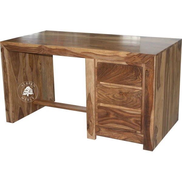 Nowoczesne biurko z drewna litego palisander do gabinetu