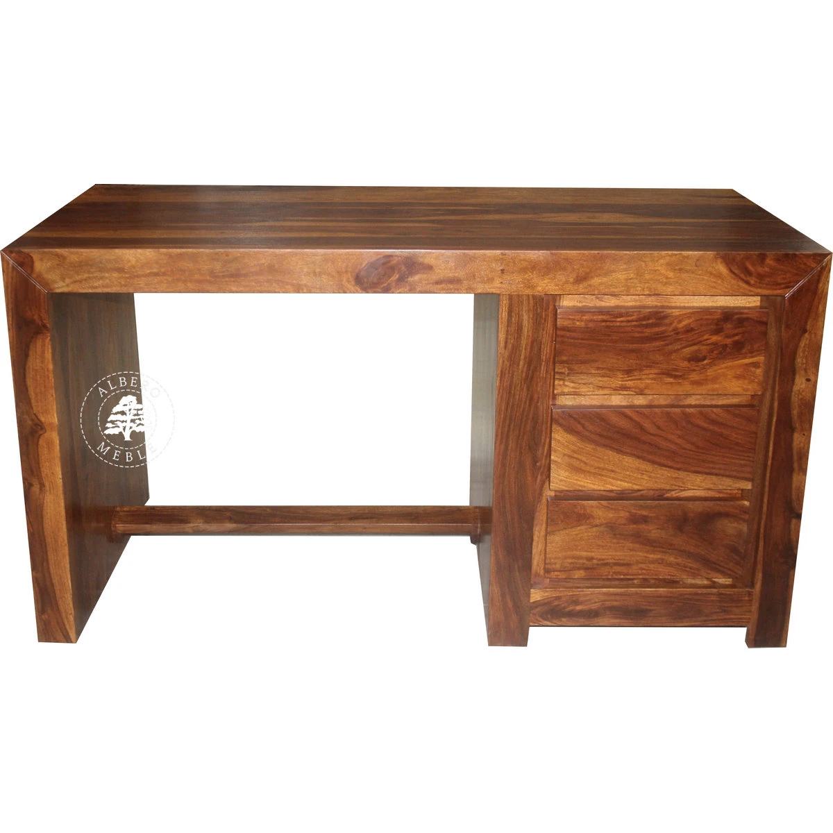 Nowoczesne biurko z drewna litego palisander do gabinetu