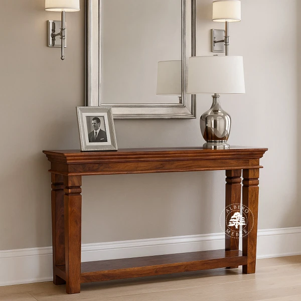 Stylowa konsola z drewna palisandrowego