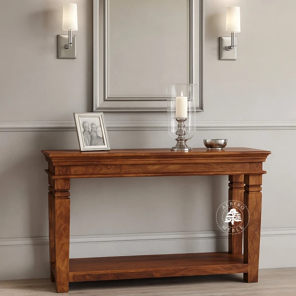 Stylowa konsola z drewna palisandrowego