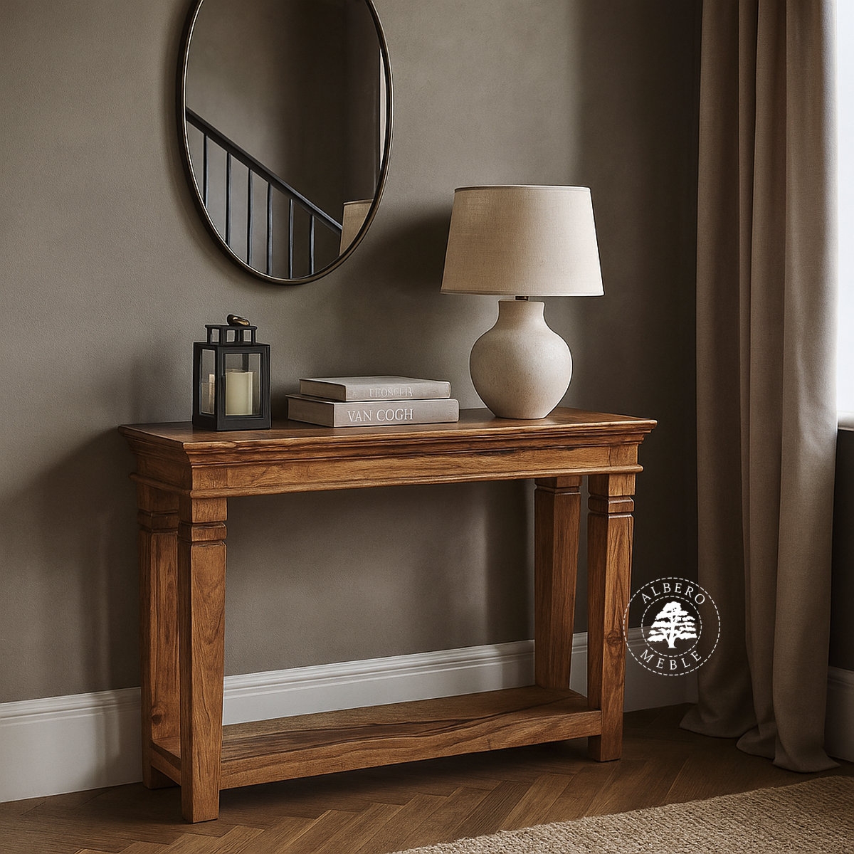 Stylowa konsola z drewna litego palisander &quot;Albero&quot
