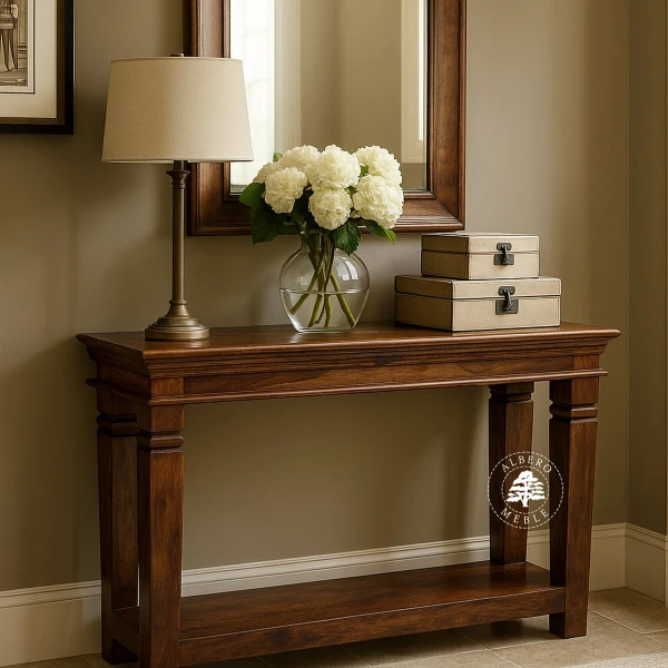 Stylowa konsola z drewna palisandrowego