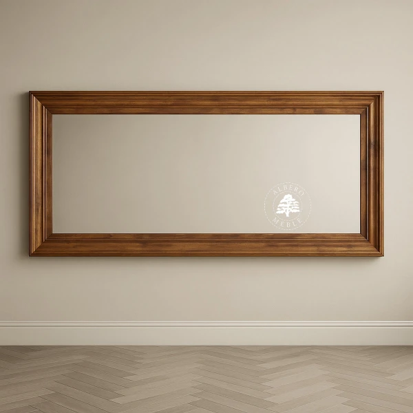 Lustro w klasycznej ramie z drewna litego palisandrowego