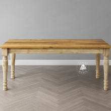 Bielony indyjski stół z litego drewna