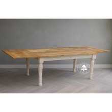 Bielony indyjski stół z litego drewna