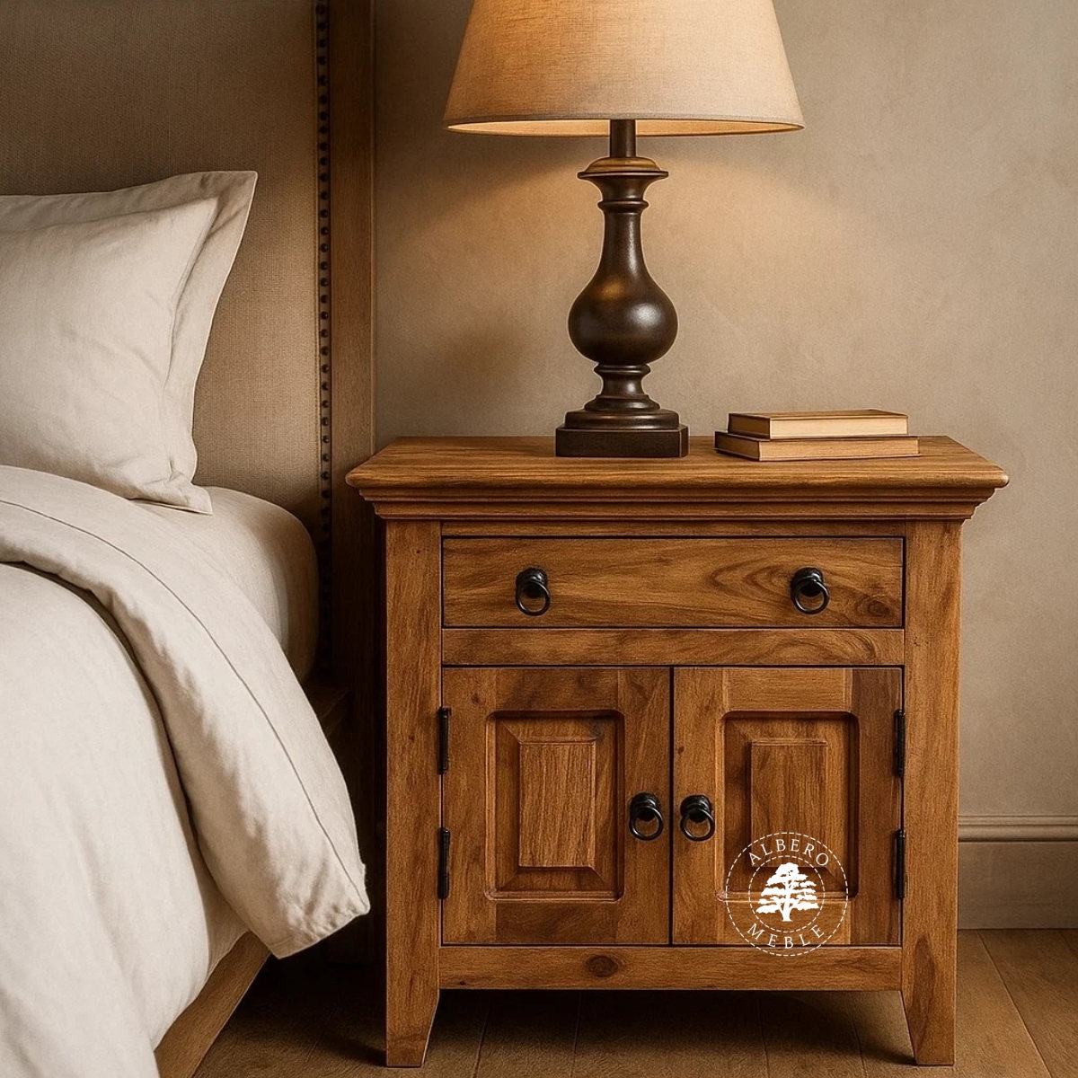 Szafka kolonialna drewniana na nóżkach