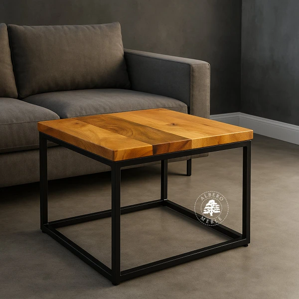 Nowoczesna ława z drewna mango