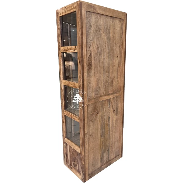 Pojedyncza drewniana witryna Goa przeszklona z trzech stron
