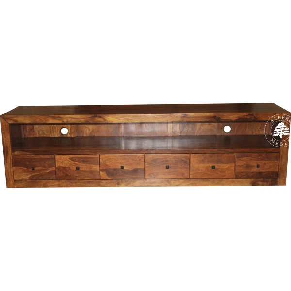 Komoda drewniana RTV z szufladami