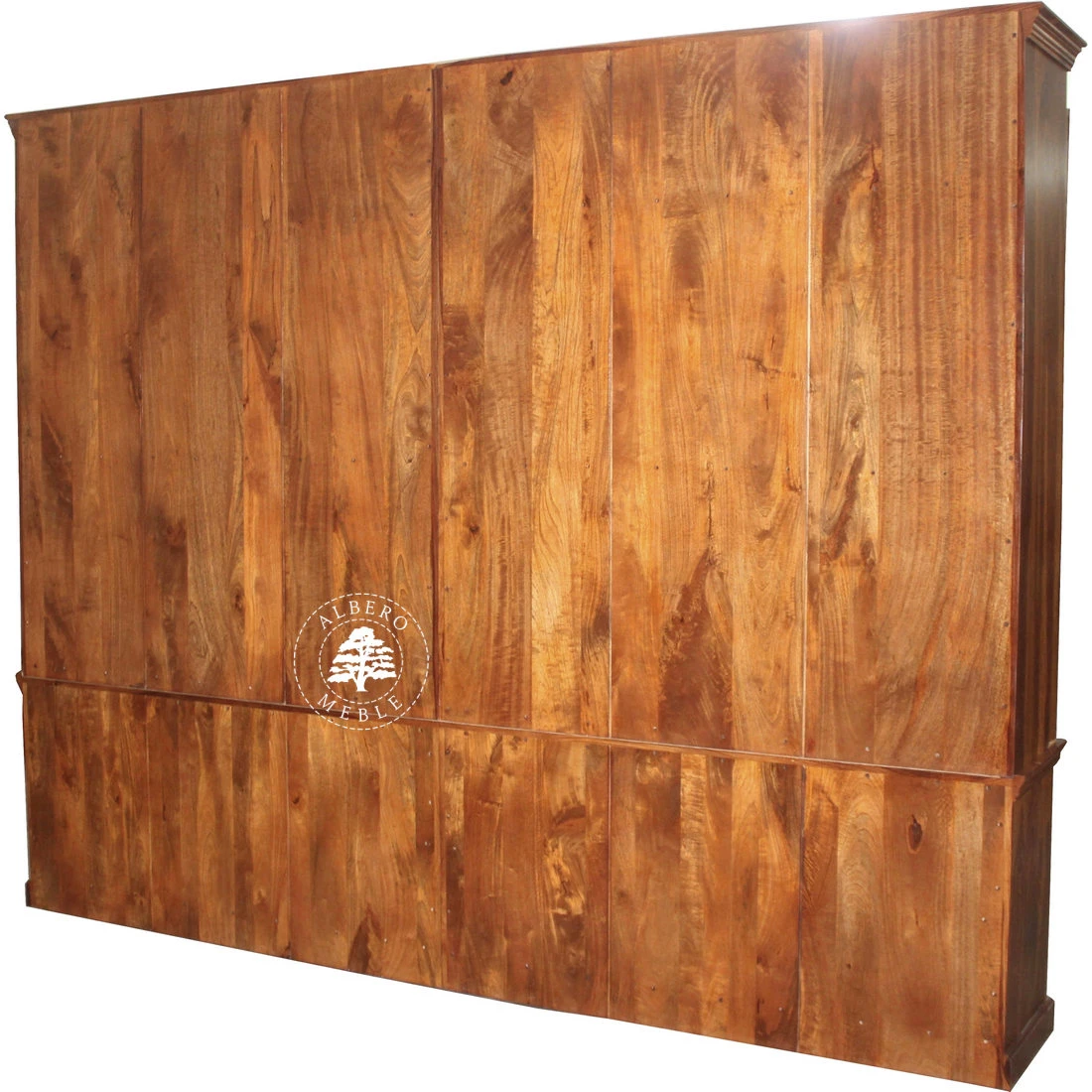 Klasyczna biblioteka z litego drewna