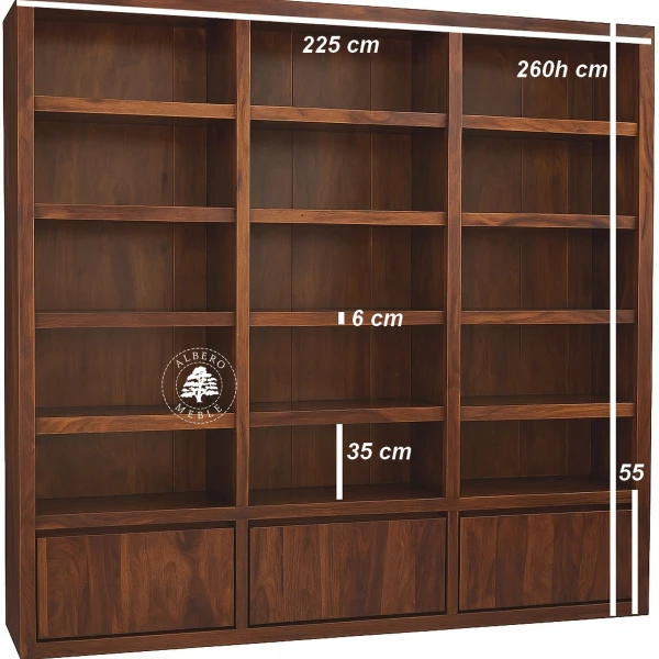 Drewniana Biblioteka w Nowoczesnym Stylu na Wymiar