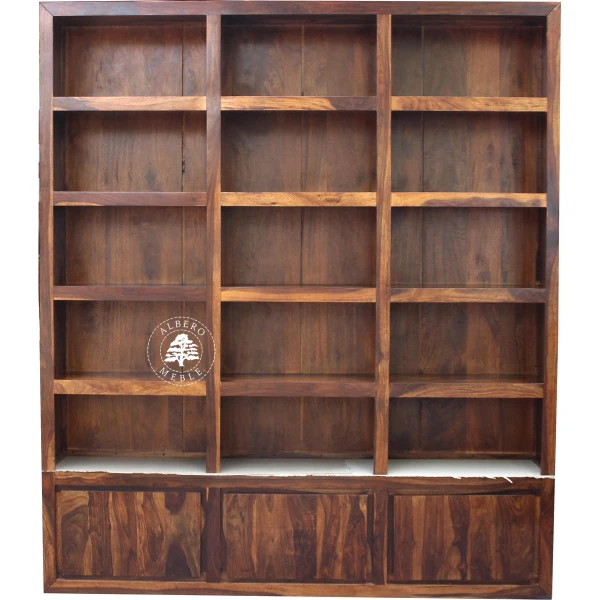 Drewniana Biblioteka w Nowoczesnym Stylu na Wymiar