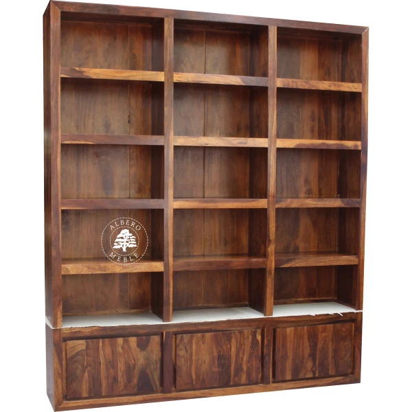 Drewniana Biblioteka w Nowoczesnym Stylu na Wymiar