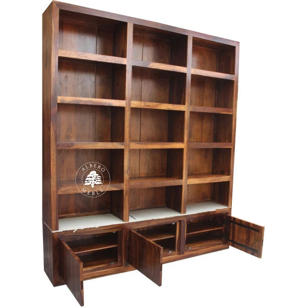 Drewniana Biblioteka w Nowoczesnym Stylu na Wymiar