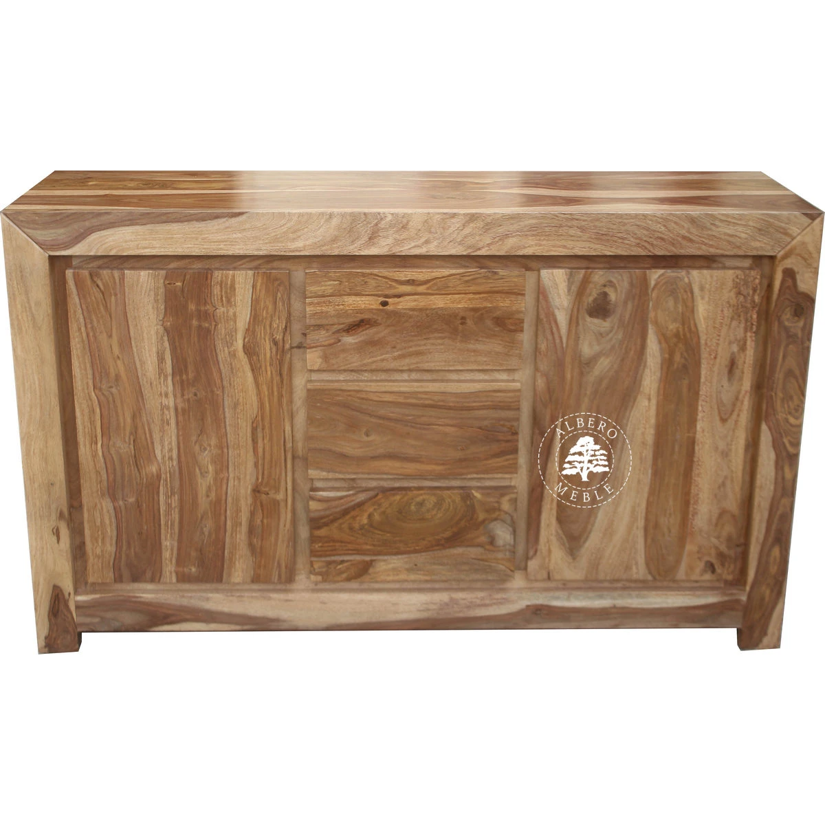 Komoda Goa z litego drewna z wysokimi drzwiami