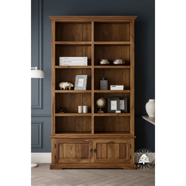 Wysoki Klasyczny Regał Gabinetowy