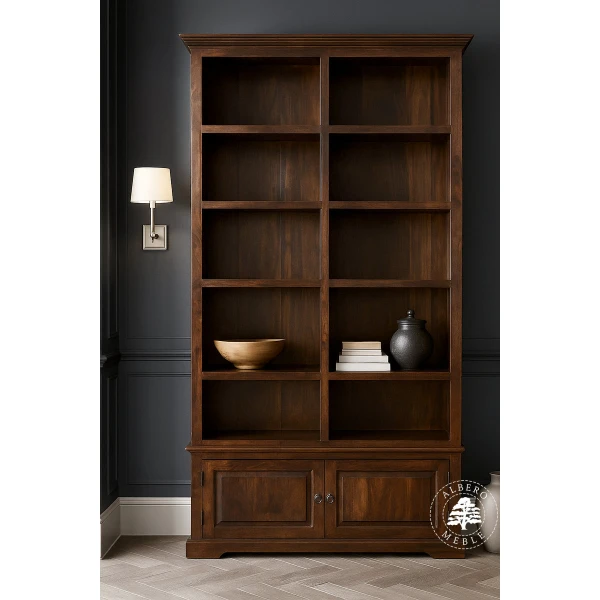 Wysoki Klasyczny Regał Gabinetowy