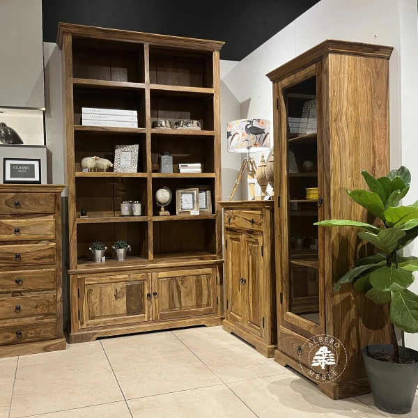 Wysoki Klasyczny Regał Gabinetowy