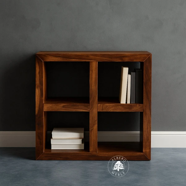 Niski regał kwadratowy czwórka