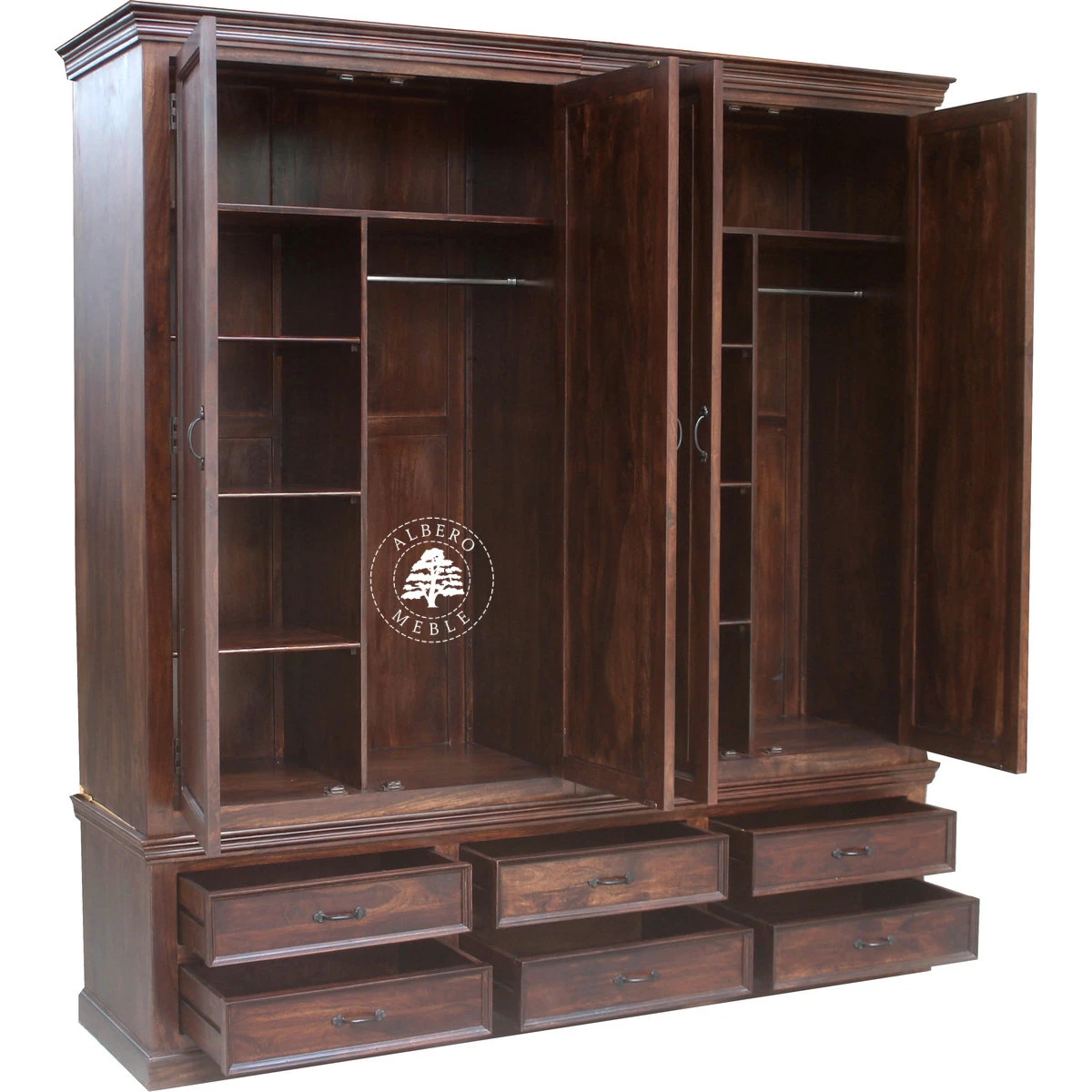 Klasyczna Duża Drewniana Szafa na Zamówienie