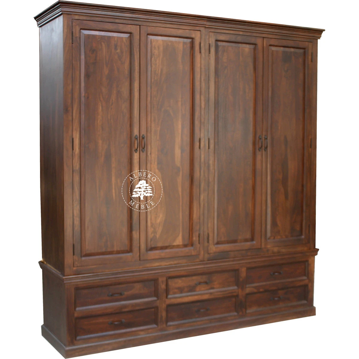 Klasyczna Duża Drewniana Szafa na Zamówienie