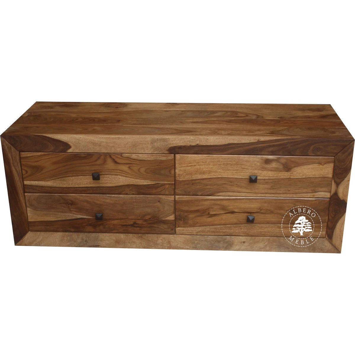 Niska komoda drewniana z szufladami