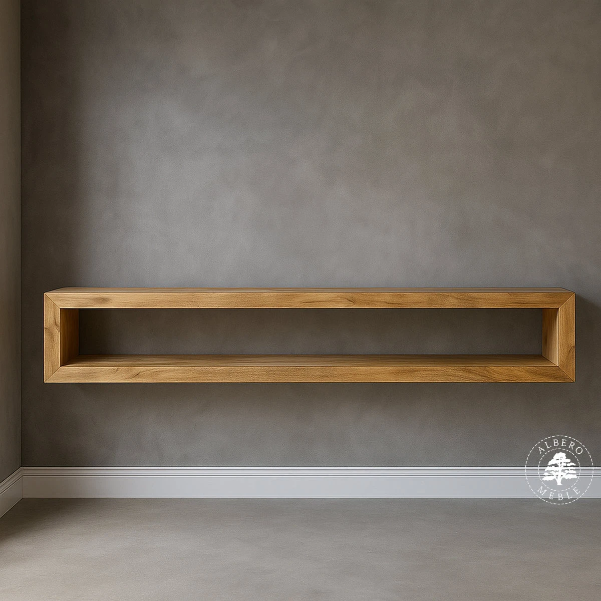 Półka drewniana z litego drewna palisandru