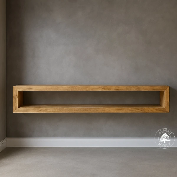 Półka drewniana z litego drewna palisandru