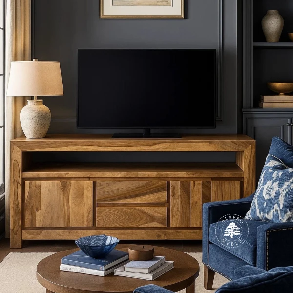 Szafka RTV z litego drewna na wymiar