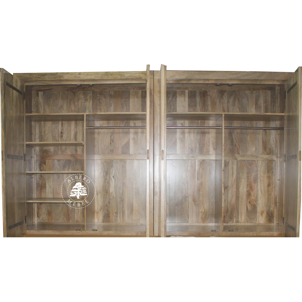 Duża Szafa z Litego Drewna Mango na Wymiar