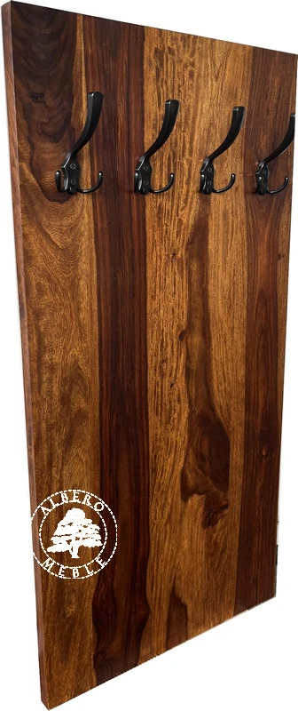 Drewniany wieszak ścienny na ubrania