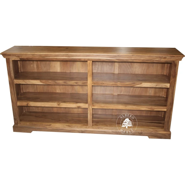 Niska biblioteczka drewniana