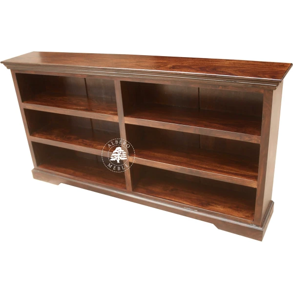 Niska biblioteczka drewniana