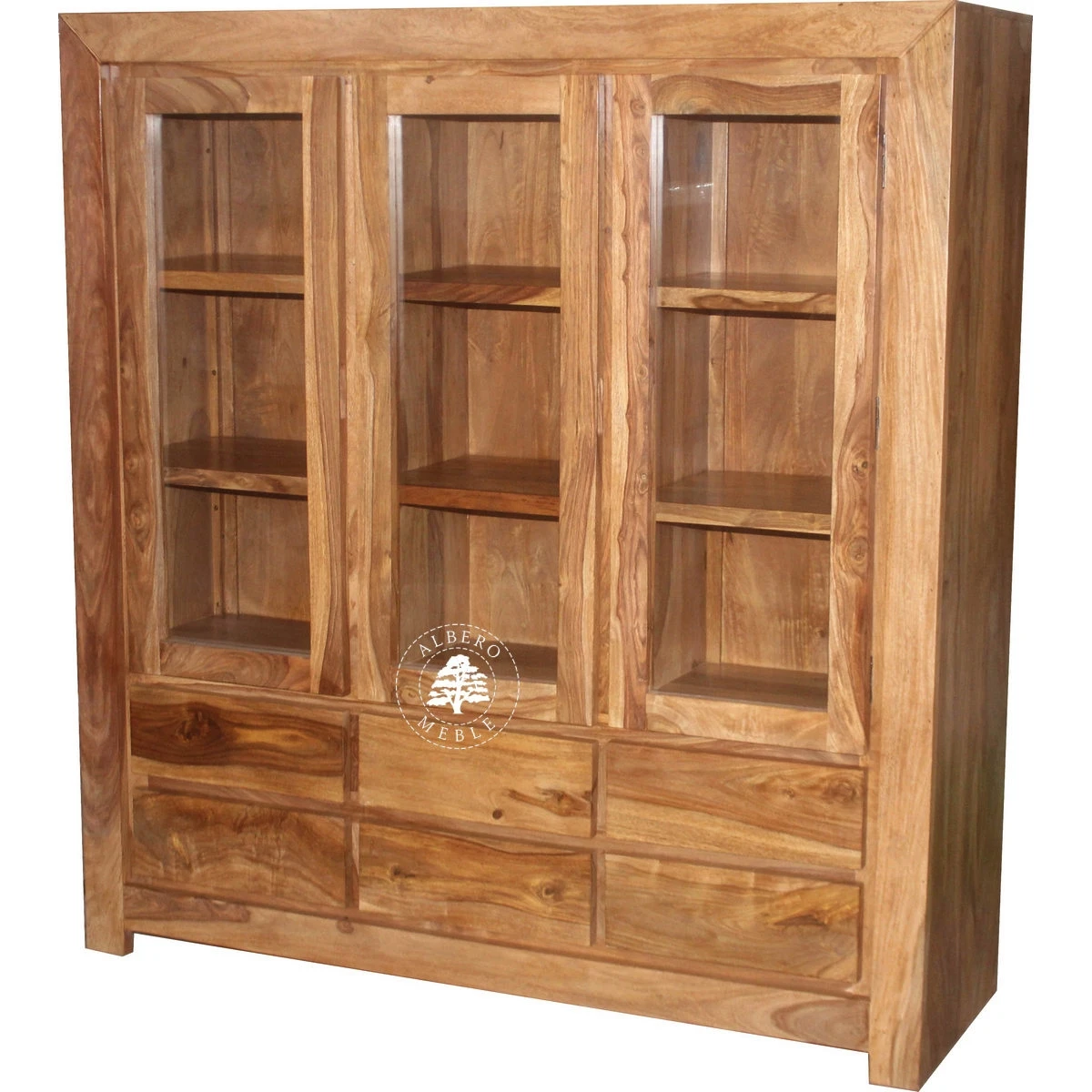 Nowoczesna Drewniana Witryna z Szufladami