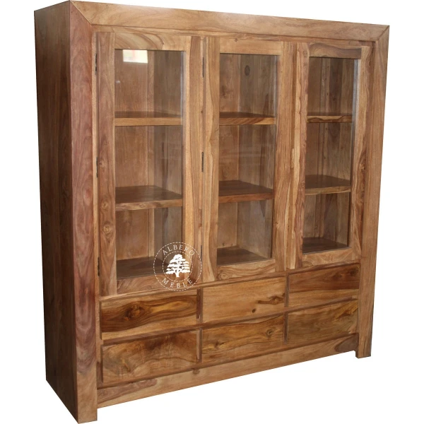 Nowoczesna Drewniana Witryna z Szufladami